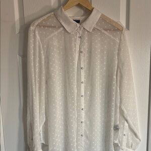 White Sheer Shirt TORRID SIZE 1